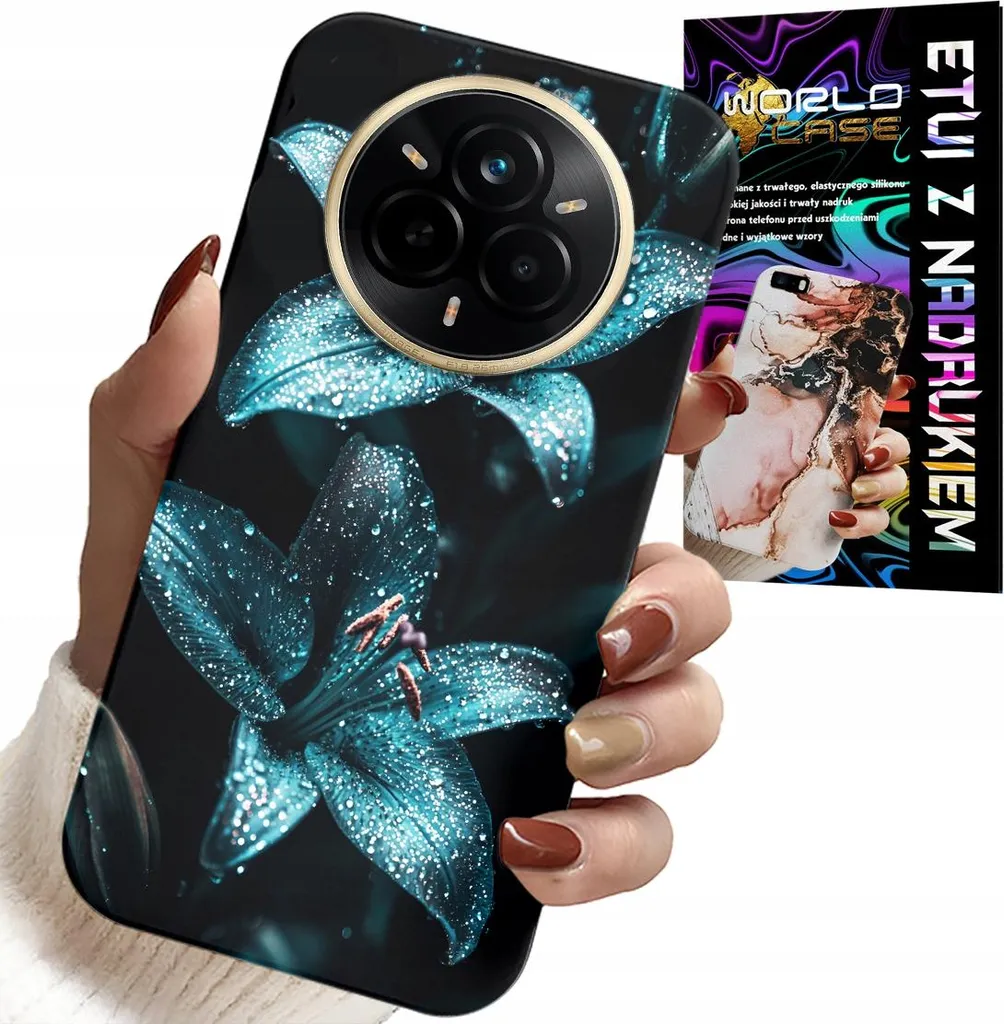 Cover Realme 14 Pro+ 5G con Fiori Gigli e Pellicola Protettiva Gratis