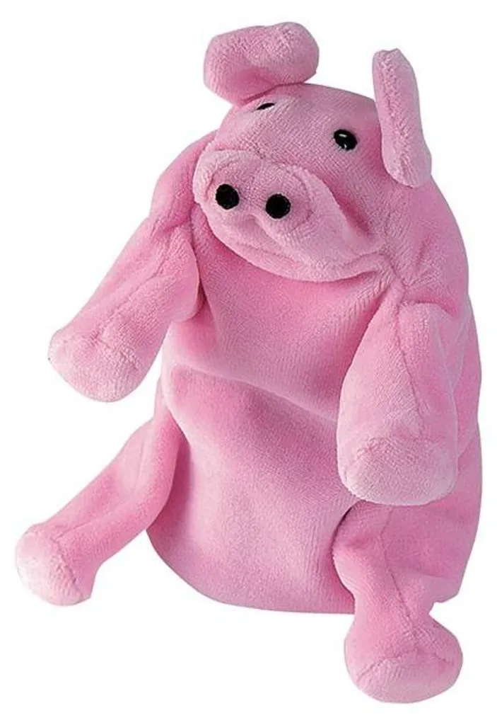 Gant Marionnette Animal de la Ferme Cochon en Tissu pour Spectacle Enfant