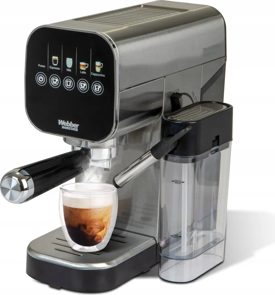 Cafetière expresso à piston Webber H5 avec pression de 20 bar noir - 6