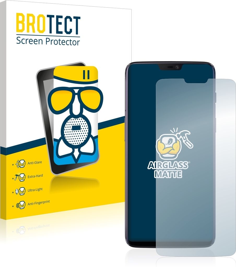 BROTECT Entspiegelungs Schutzglas für OnePlus 6 Schutzfolie Panzer Folie Glas Display Schutz matt