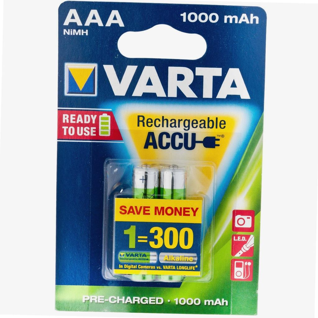 Pile rechargeable AAA R3 Varta 2 pièces Image du produit 