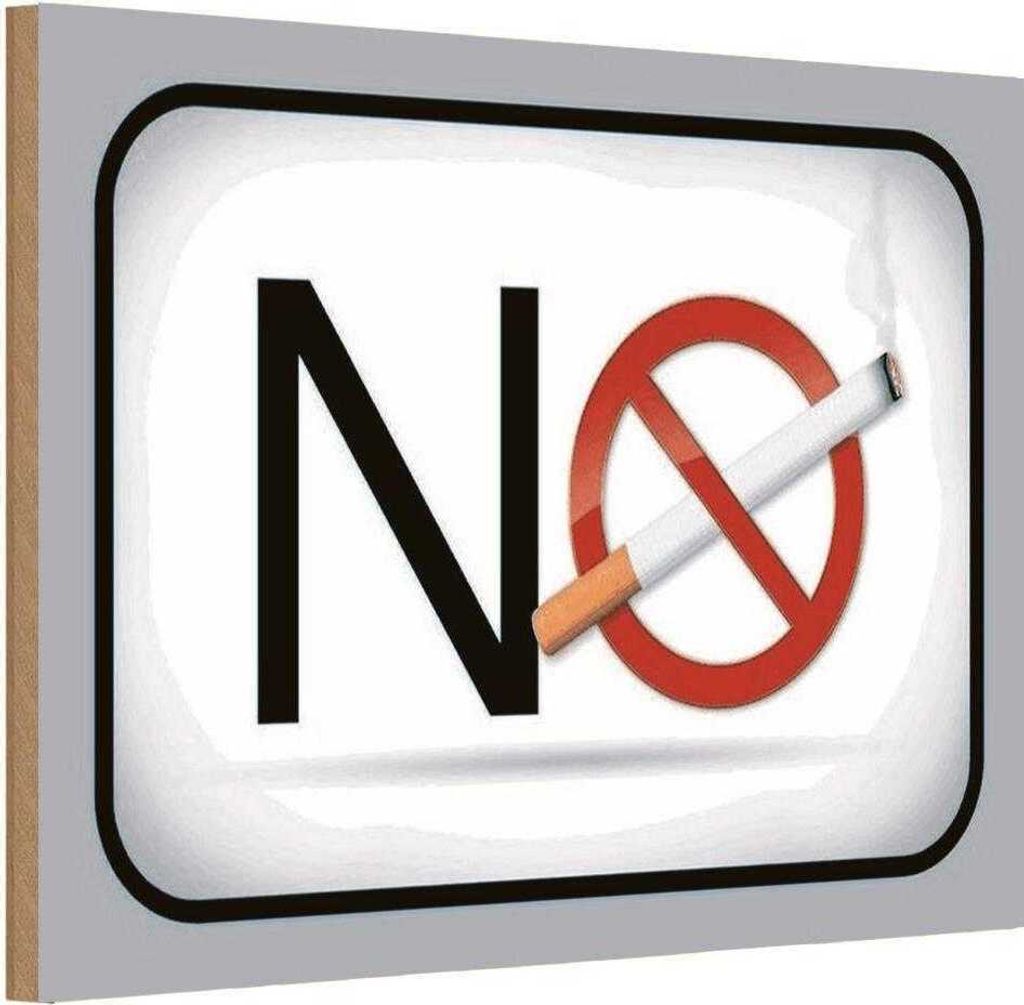 vianmo Holzschild 20x30 cm No smoking Rauchverbot Warnschild Hinweisschild