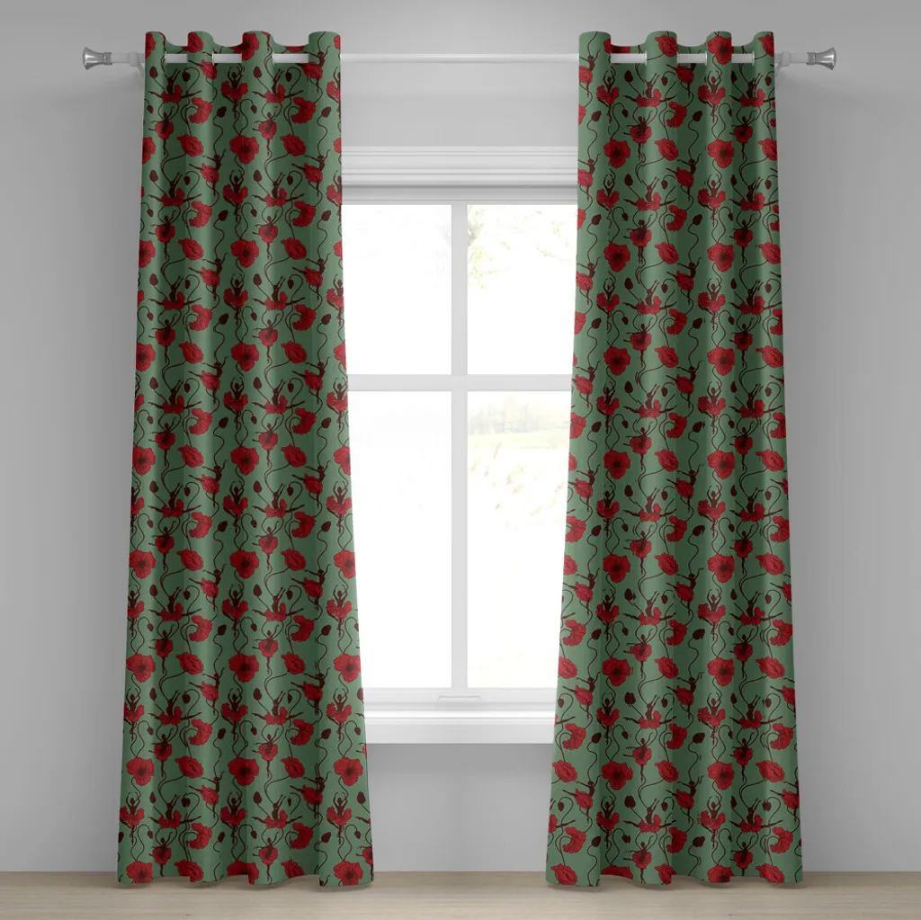 Tende Decorative Danza Classica 280x225cm - Design Botanico Astratto