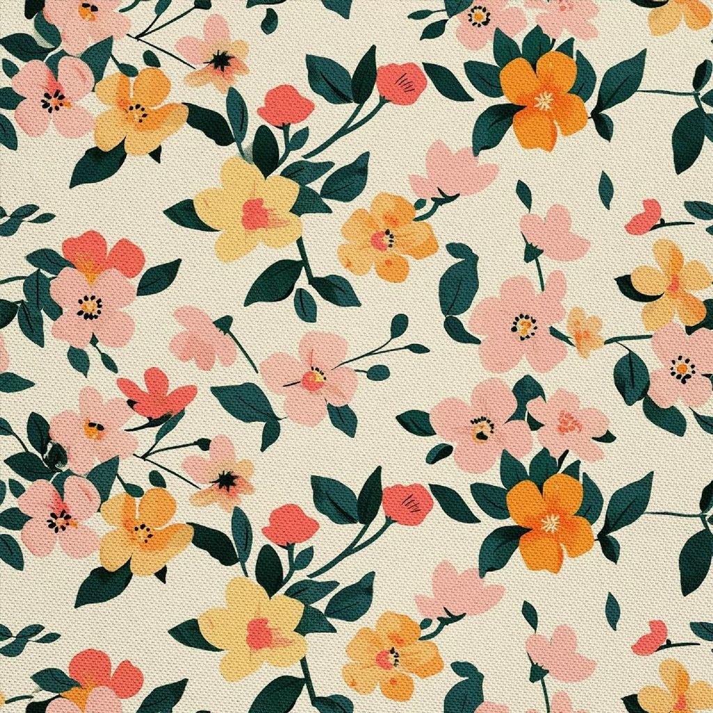OUTDOOR DEKOSTOFFE OXFORD - Motiv Blumen I DX5272