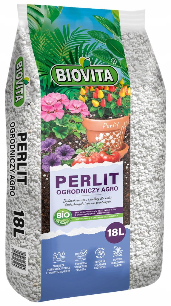 Gartenbau-Perlit 18L weiß, staubfrei, zur Bodenlockerung, Produktbild 