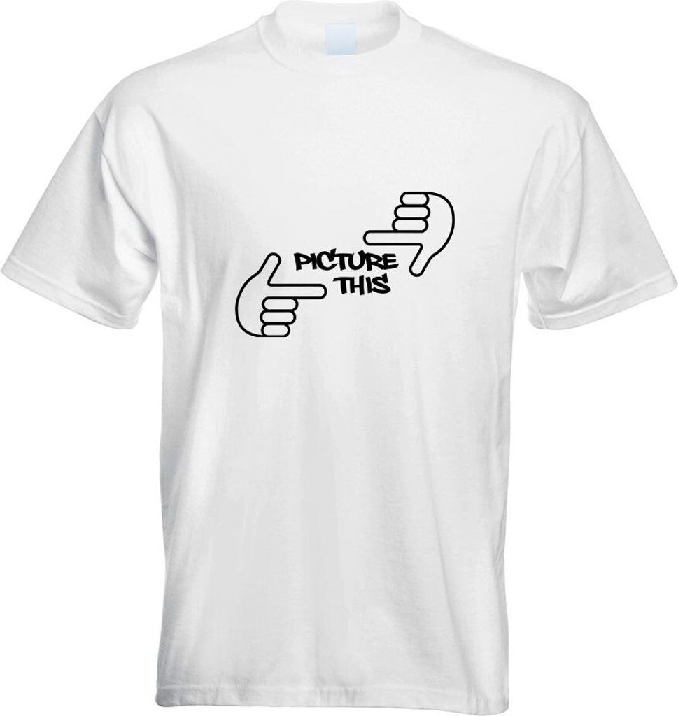 Kiwistar - T-Shirt - Weiss - Picture This Motiv Bedruckt Funshirt Design Print - mit Motiv Bedruckt - Funshirt Design - Sport - Freizeit - Herren - L