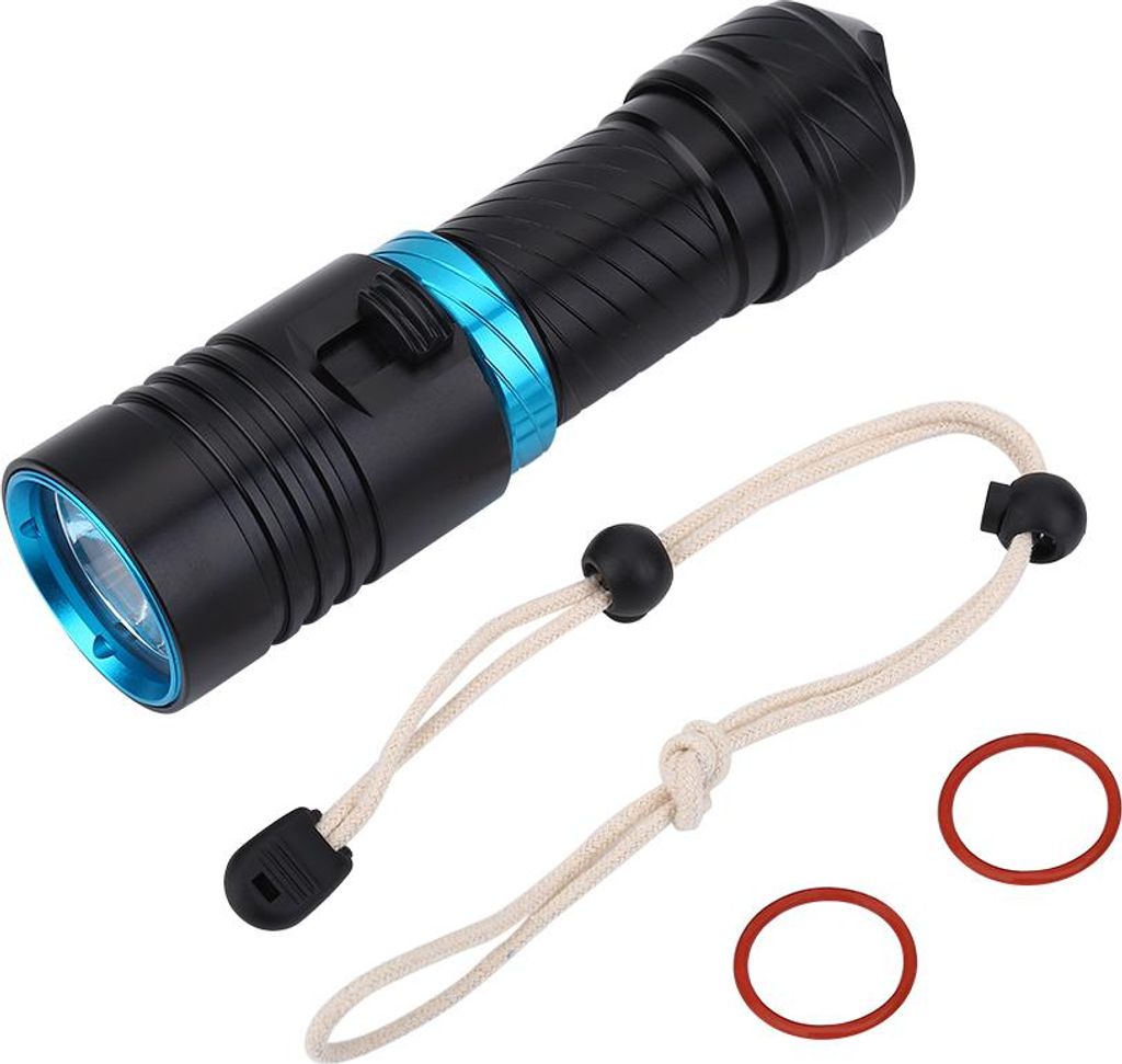 Langlebige praktische praktische Aluminiumlegierung, Taschenlampe gegen RUST-RUST, 50 m wasserdichte Tiefe für den Haushalt verwendet Outdoor-Arbe...