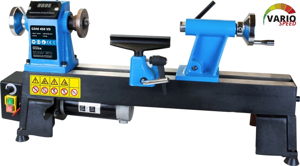 GÜDE GDM 450 VD Drechselbank Drechselmaschine Drehmaschine Drehbank 457 mm 370W