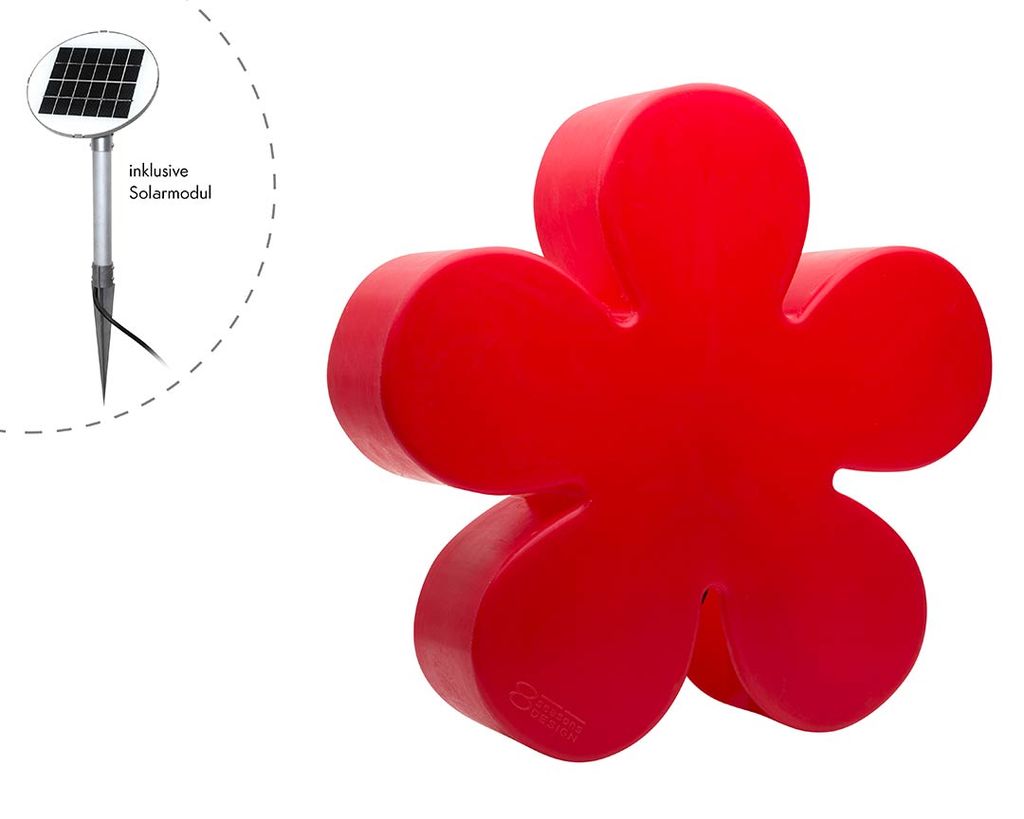 Gartenleuchte "Shining Flower Solar" 40 inkl. LED Solar-Einheit Warmweiß Rot