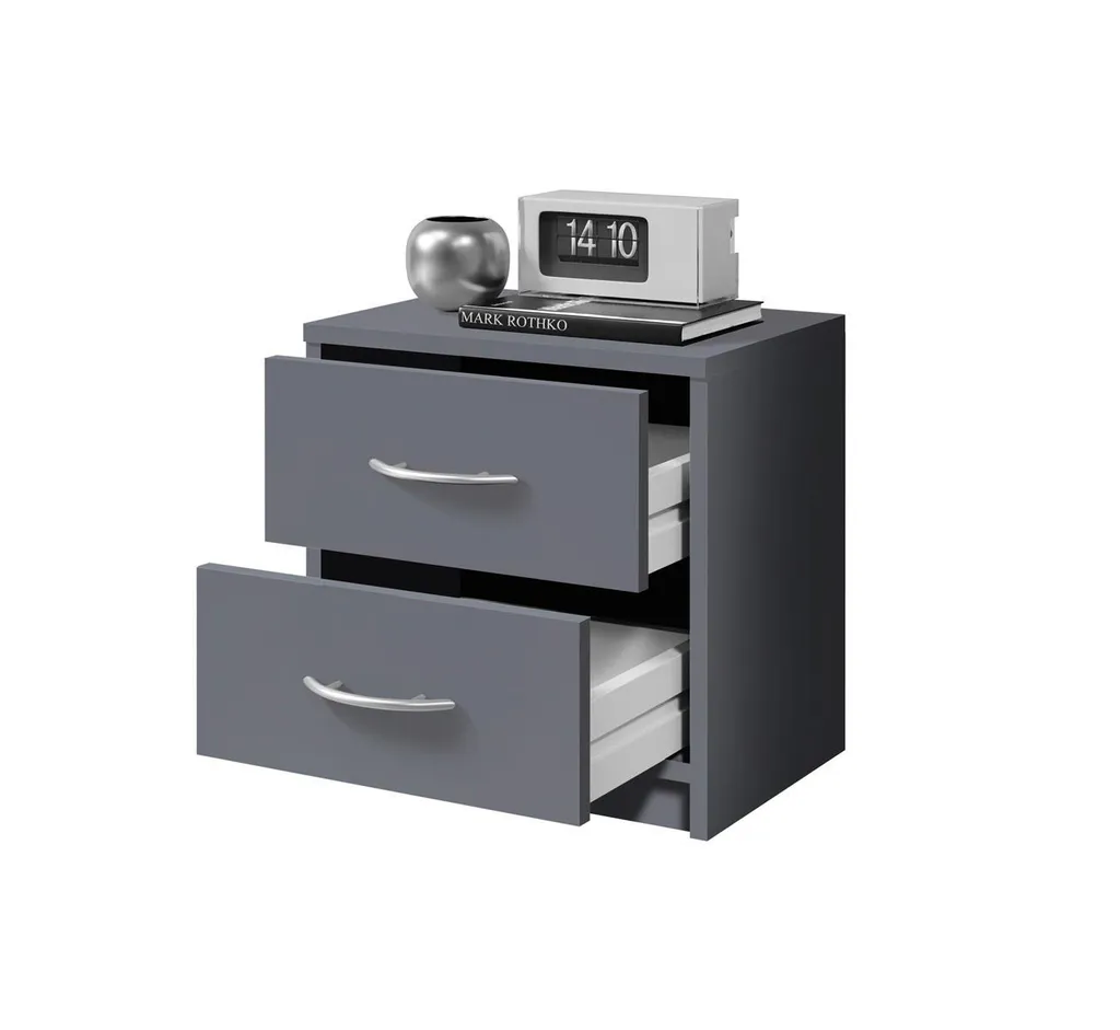 Table de chevet Pepe graphite 39cm idéale pour ranger vos petits objets