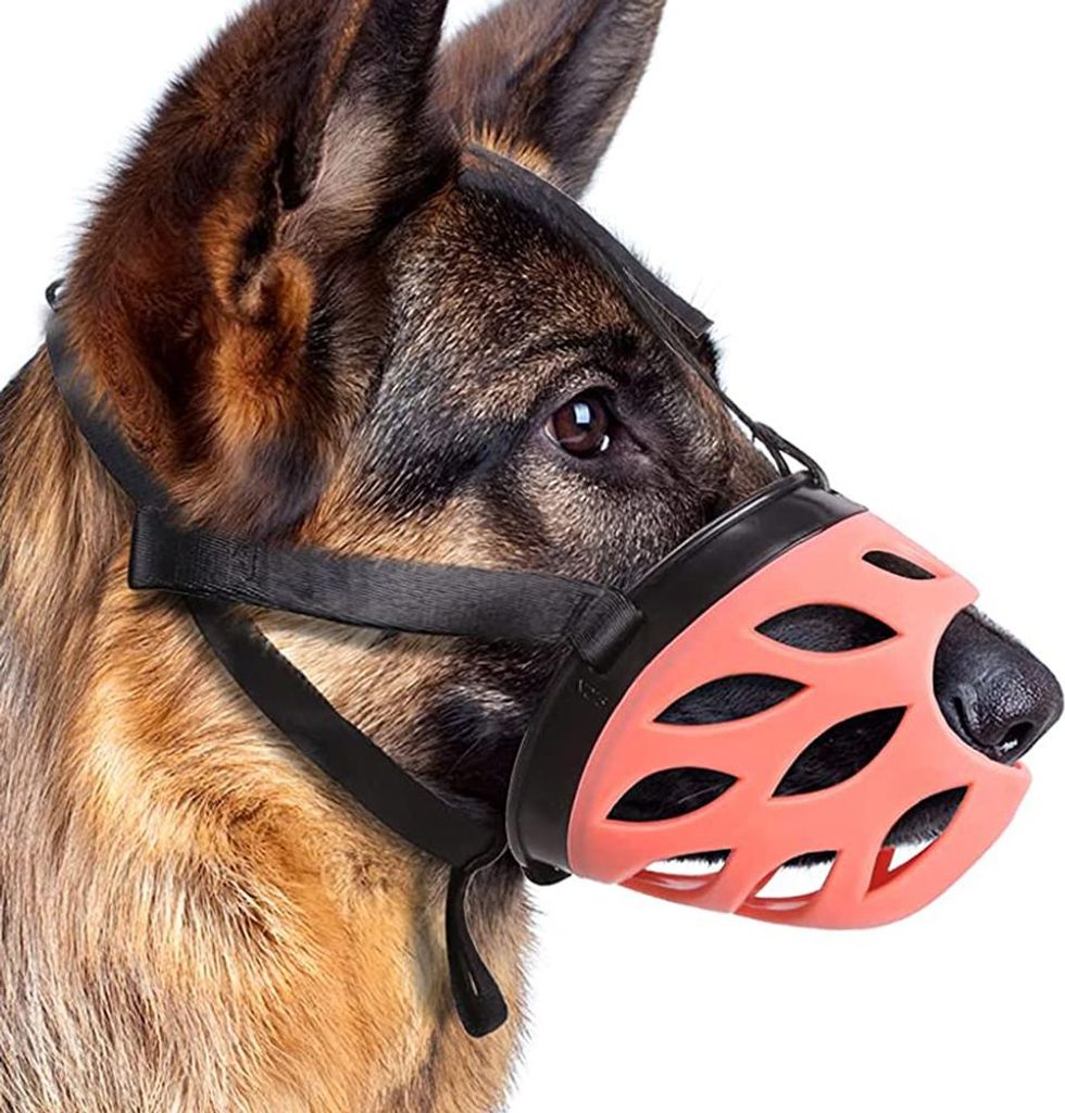 Hundemaulkorb, atmungsaktiver Korbmaulkorb für kleine, mittlere und große Hunde, verhindert Beißen, Bellen und Kauen