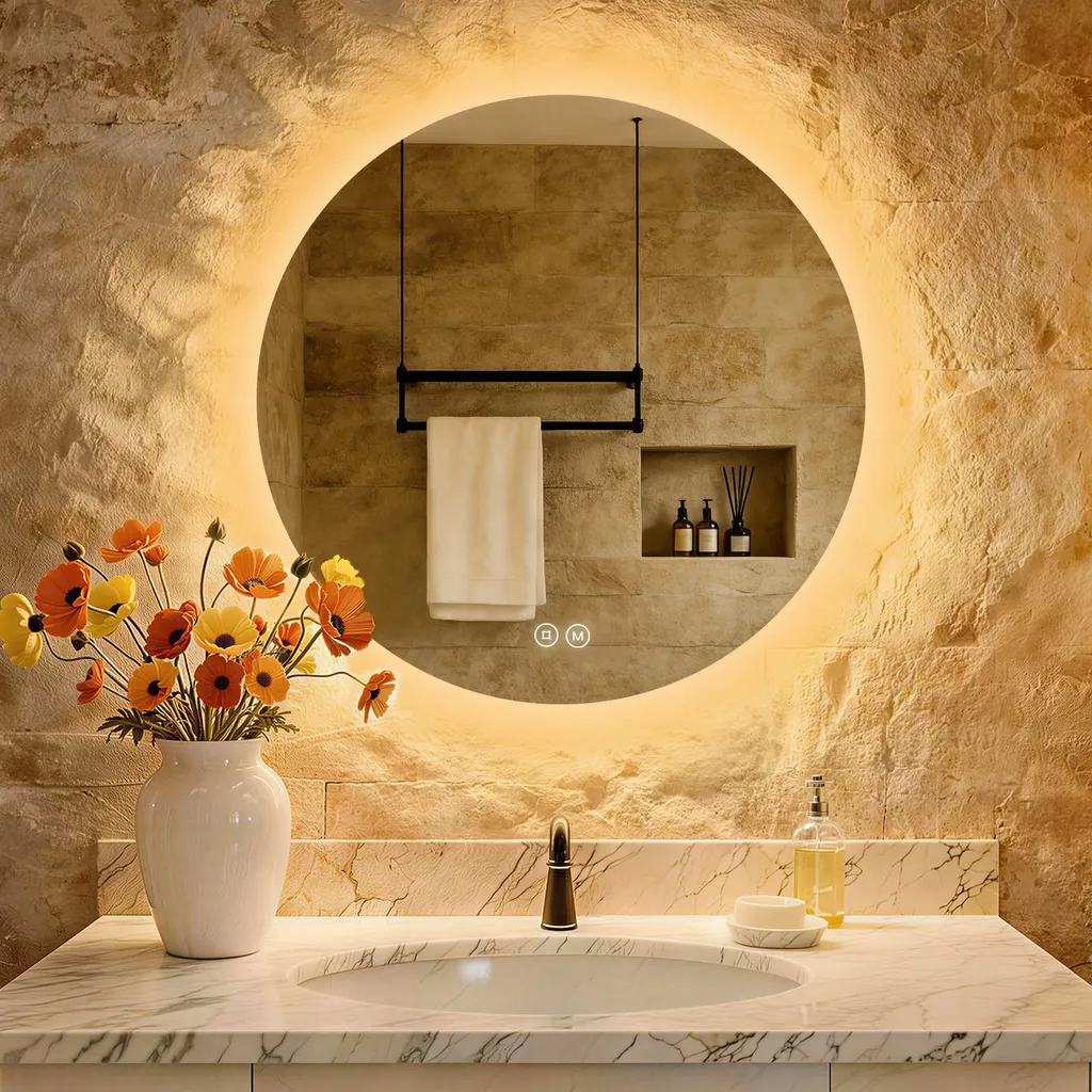 Specchio Bagno LED 60cm S'AFIELINA IP44 - 3 Temperature Colore Touch