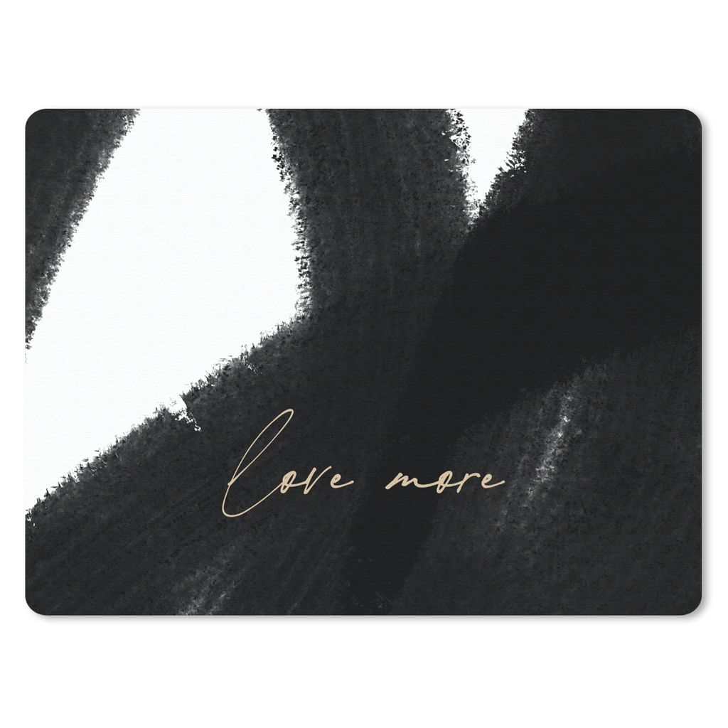 MuchoWow Mauspad Mousepad Text - Abstrakt - Liebe mehr - Zitate 23x19 cm - Mousepads - Maus Mat - Pad - Mausunterlage - Schreibtischunterlage - M...