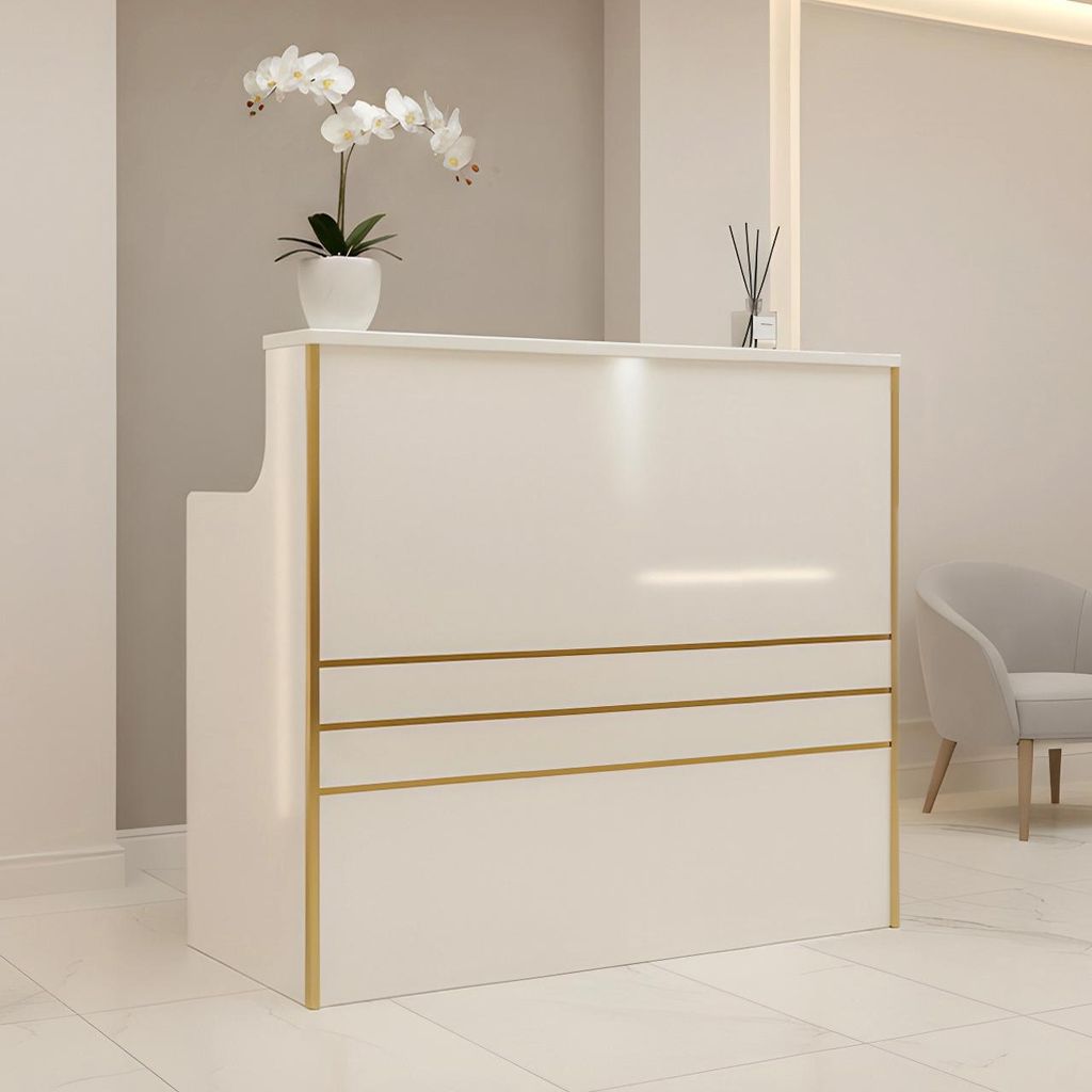 Friseurrezeption lackiert Alexa 120 cm Kosmetik für den Produktbild 