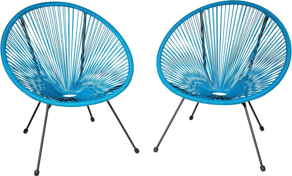Lot de 2 chaises de jardin Santana - bleu Image du produit 