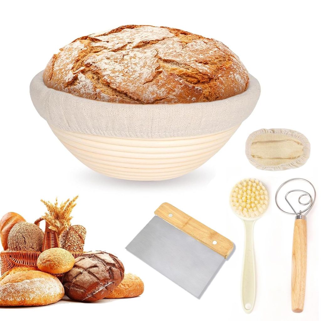 Gärkörbchen rund Starterset Ø 25 cm, Brotkorb für Teige und Produktbild 