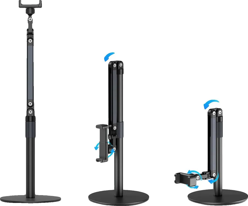 Support de bureau universel pour smartphone avec mât télescopique 70cm