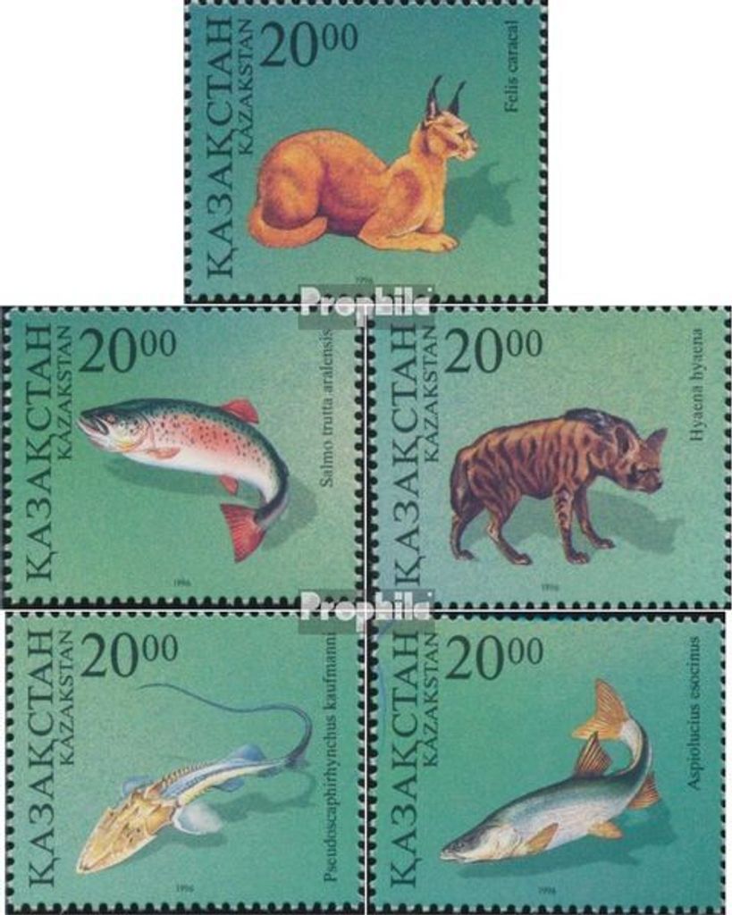 Briefmarken Kasachstan 1996 Mi 118-122 (kompl.Ausg.) postfrisch Aralsee