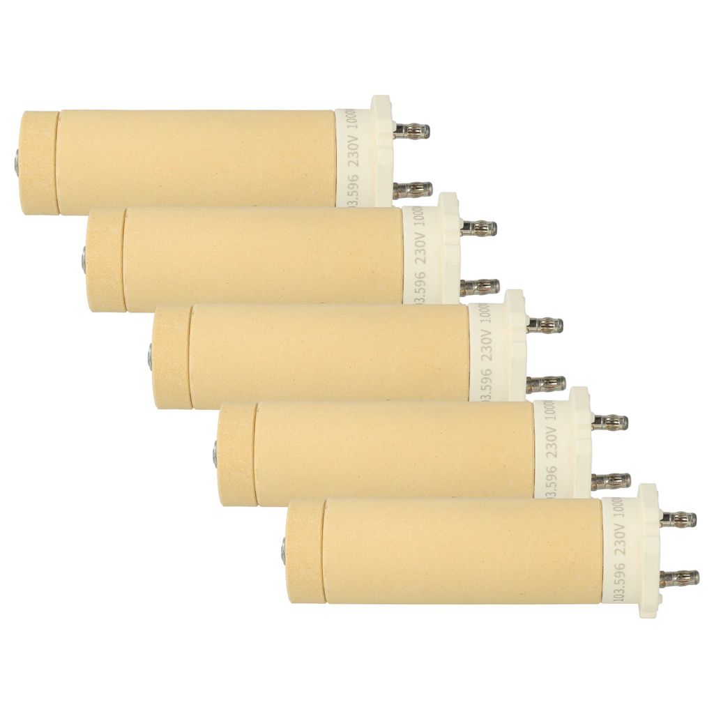 vhbw 5x Heizelement kompatibel mit Leister Triac S, BT, AT, ST Heißluftschweißpistole - 1000 W, Keramik Heizkern, 3 x 10,3 cm