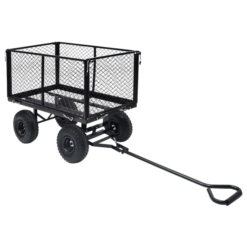 The Living Store Chariot de jardin Noir 350 kg - Remorque de transport