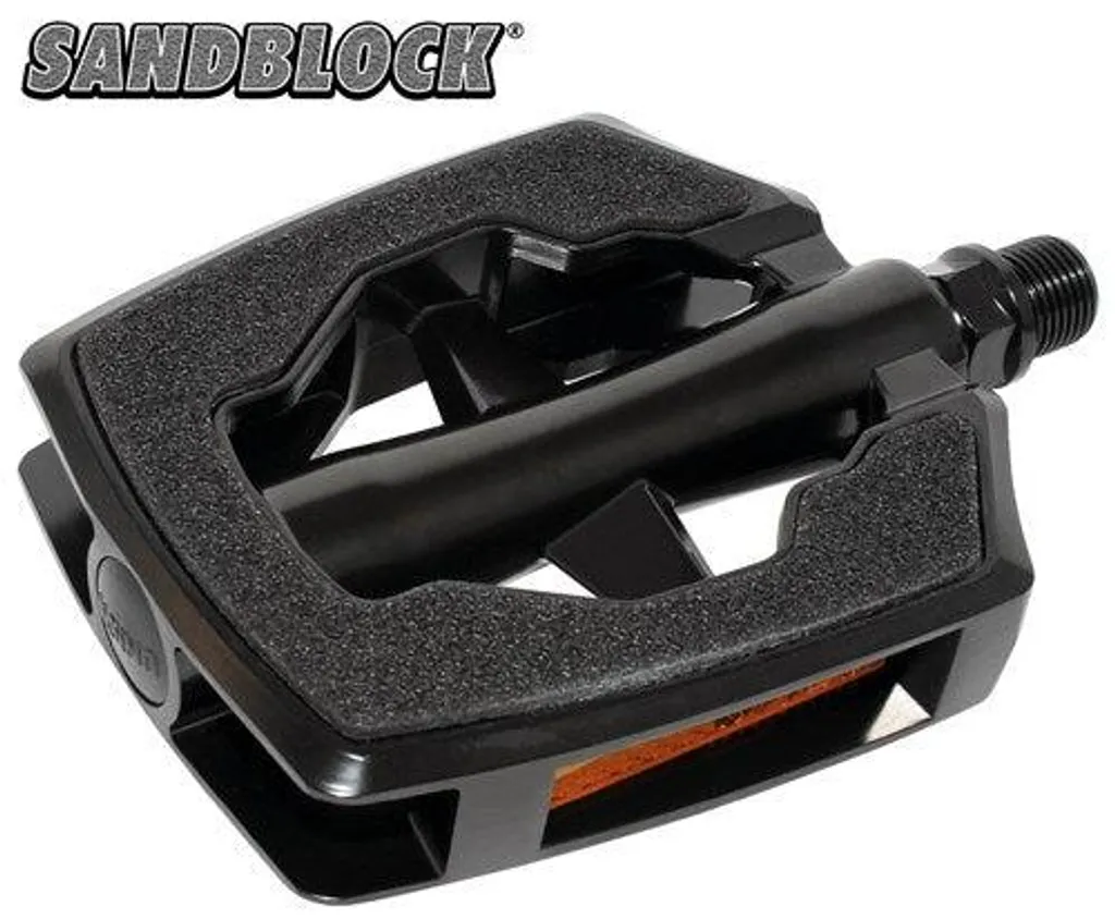 Pédales Anti-Glisse SP-2890 Sandblock avec Axe en Acier Chromoly Noir