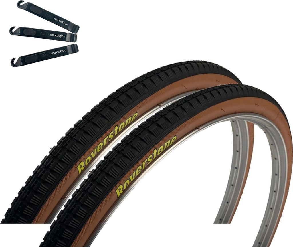 2 x Roverstone 28" Fahrradreifen Schwarz/Braun 40-635 (28 x Produktbild 