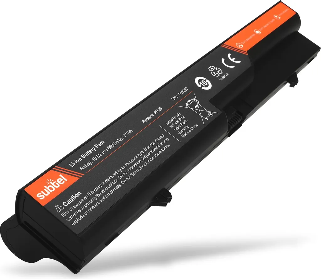 subtel Batteria di ricambio per HP ProBook 4320s 4325s 4420s 4421s 4425s 4520s 4525s HP 4320t 420 425 620 625 6600mAh / 71.28Wh laptop battery PH09 per pc portatile notebook