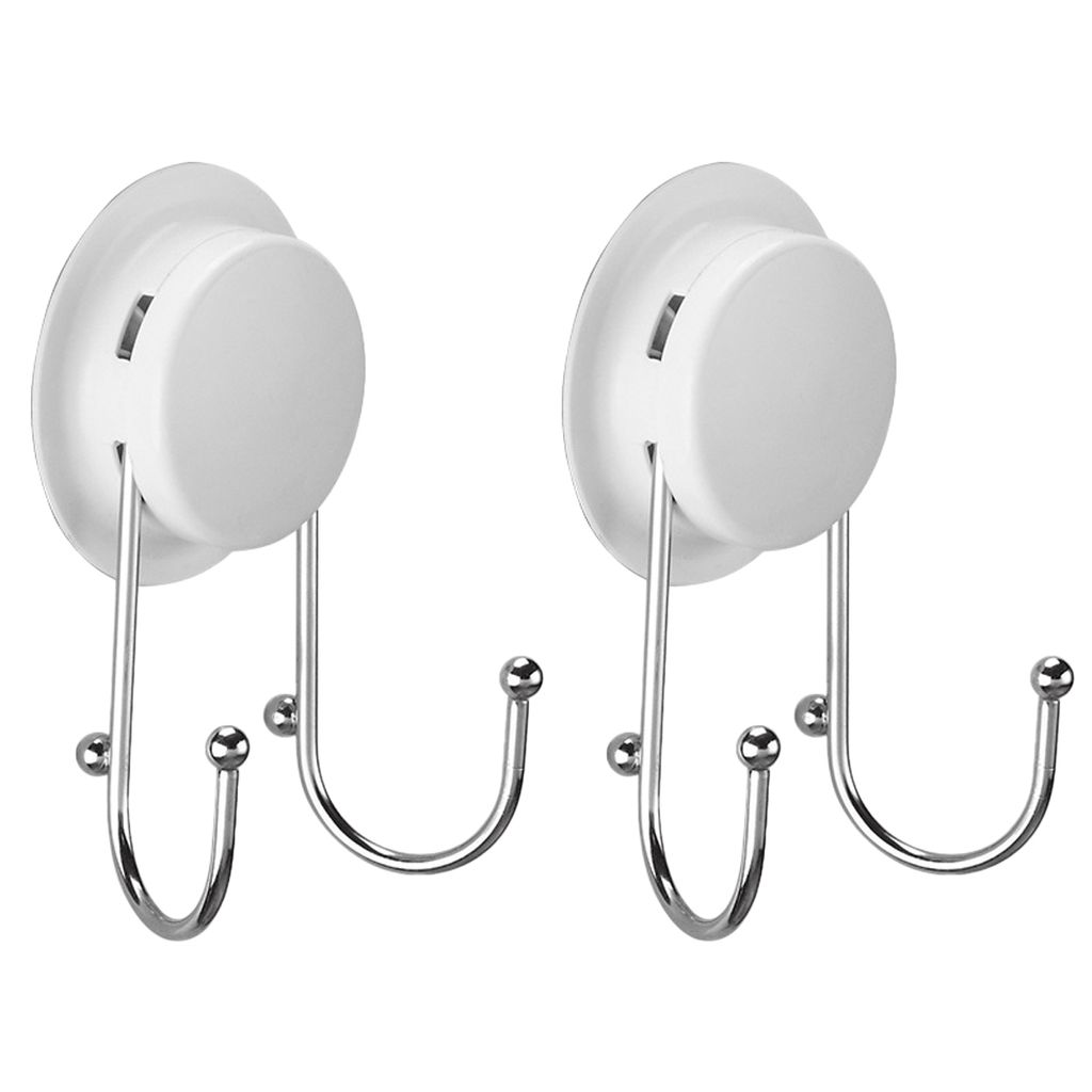 Saugschraube Doppel Robe Hake Befestigen ohne Bohren Edelstahl rostfrei Küchen & Badezimmer Aufbewahrung -2 Packung,(style:style1;)