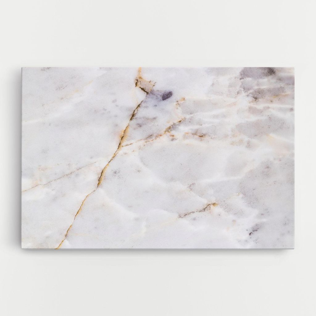 ARTHUB Leinwandbild 70x100 cm, White Marble (1) | Wohnzimmerdekoration, Hängende Bilder, Wanddekoration, Heimdekoration, Abstrakte, Marmor