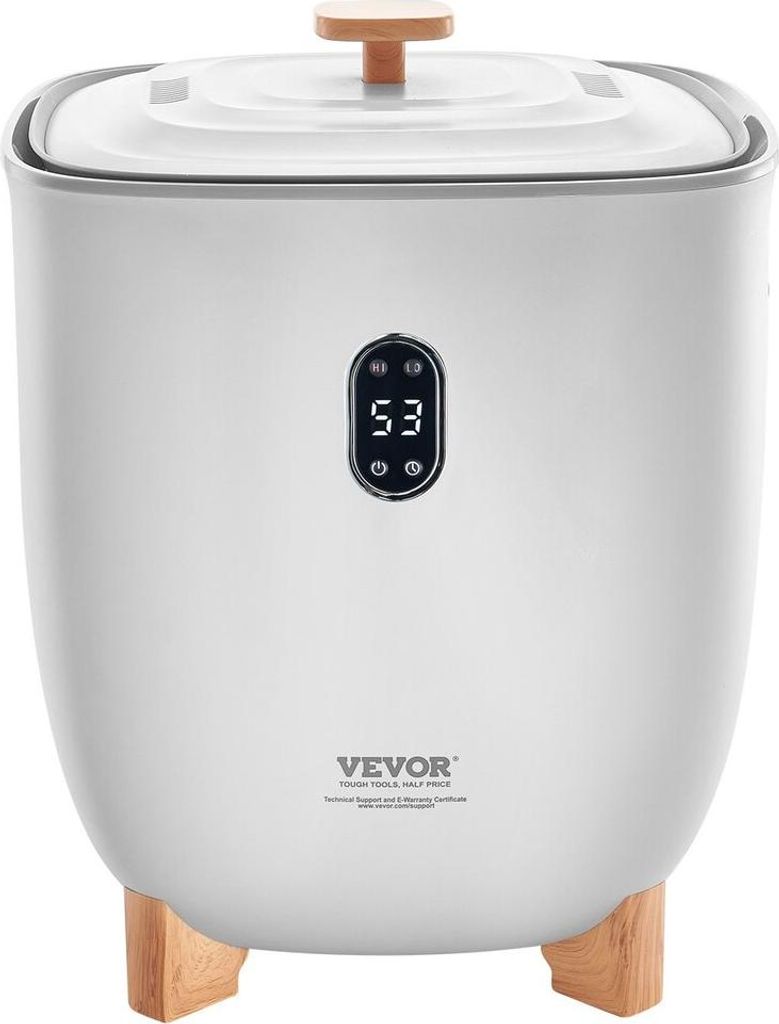 25-Liter-Handtuchwärmer-Eimer mit LED-Display, Timer und Temperatureinstellung, grau