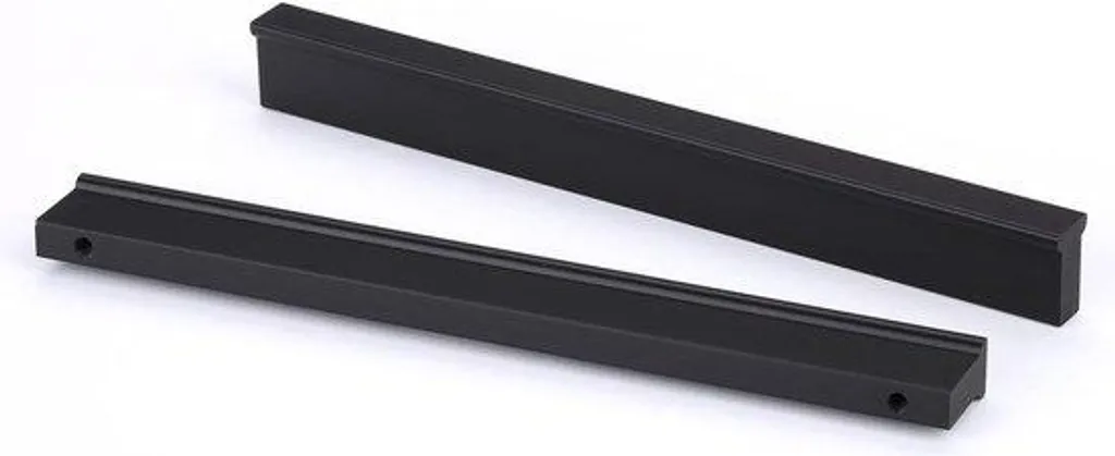 Lot 10 poignées alu noir mat 224 mm robustes pour cuisine et tiroirs