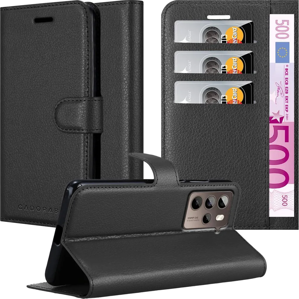 Cadorabo Cover HTC U23 PRO Phantom Black | Custodia Portafoglio Magnetica