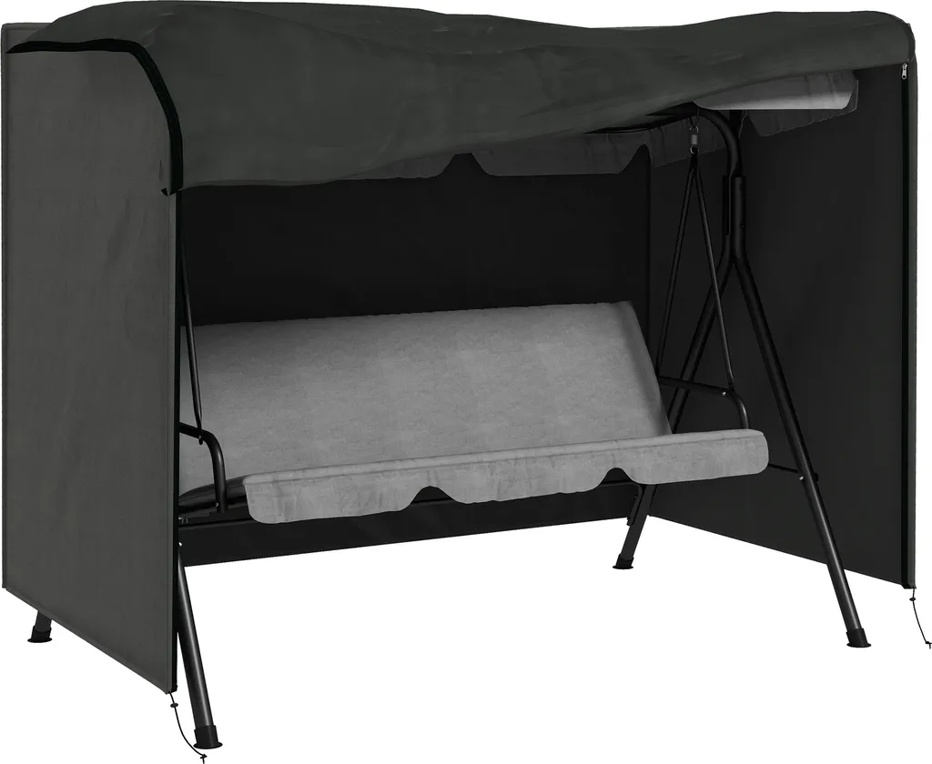 Telo Copri Dondolo Outsunny Grigio | Protezione 4 Stagioni 600D Oxford