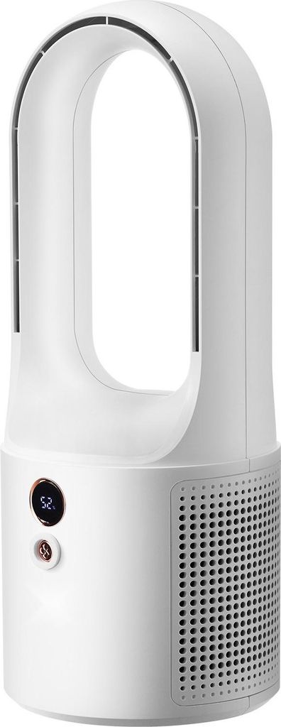 Tischventilator ohne Rotorblätter - Tragbarer Turmventilator 33 cm - 6 Geschwindigkeiten - Leise - USB & Wiederaufladbarer Akku - Für Schlafzimme...