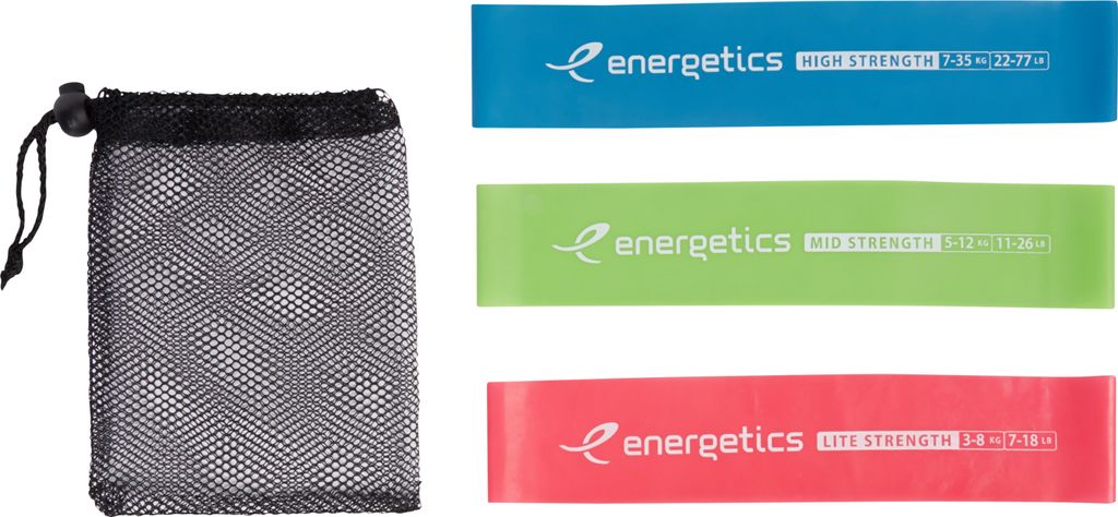 ENERGETICS Gymnastik-Band Mini Bands Set 1.0 RED/GREEN/BLUE -
