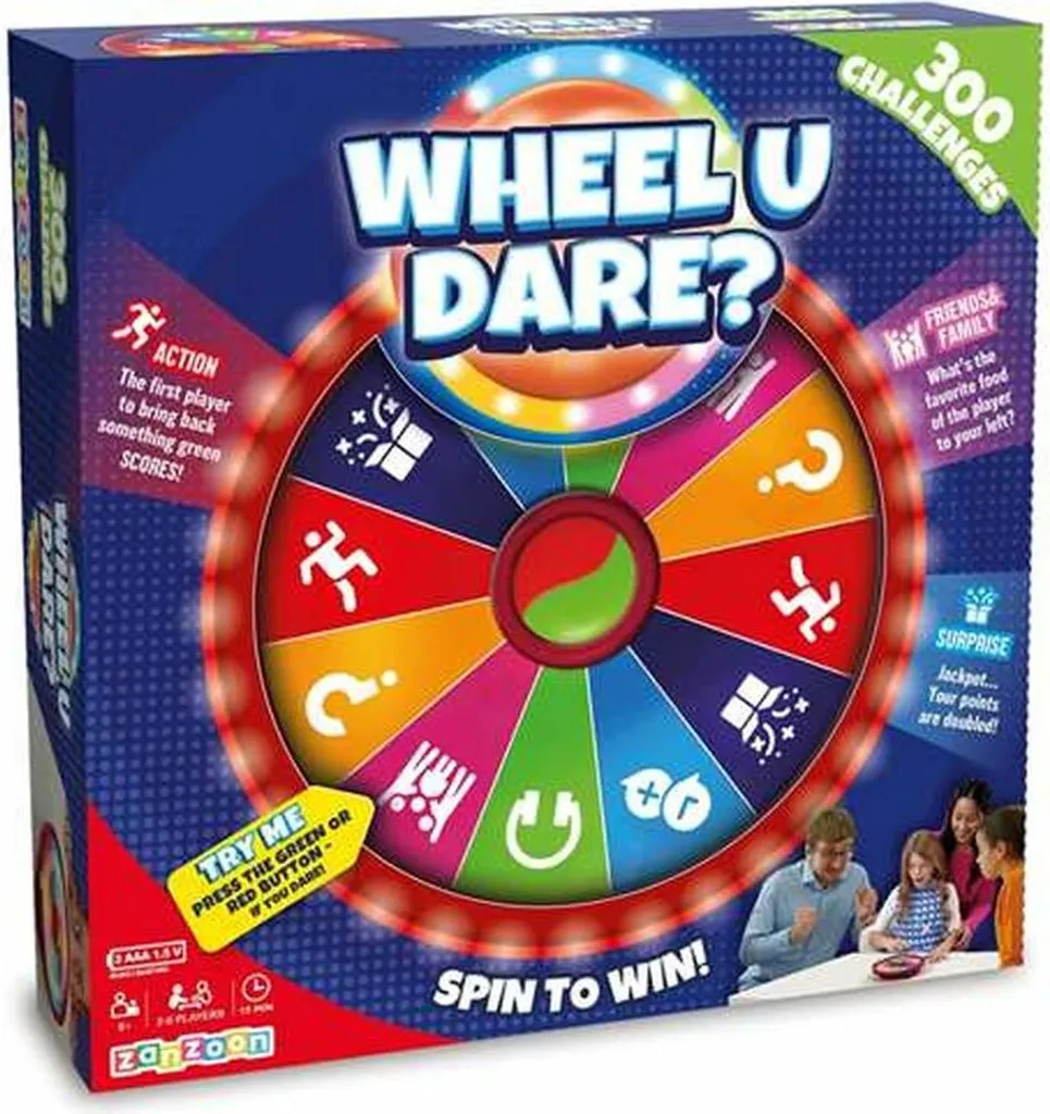 Jeu de société Wheel u Dare Famosa : plateau de jeu éducatif et ludique
