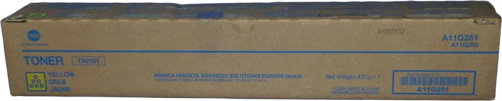 Toner Jaune Konica Minolta TN-216Y Original pour Imprimante Bizhub
