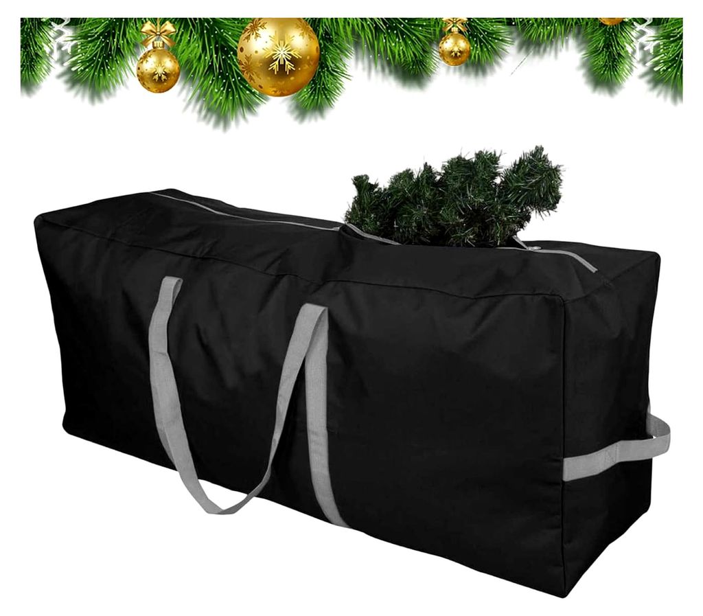 Weihnachtsbaumtasche – 64,96 x 20,08 x 25,2 Zoll, robuste und wasserdichte Tasche mit stabilen Griffen und Reißverschluss | Für Schlafsaal, Woh...