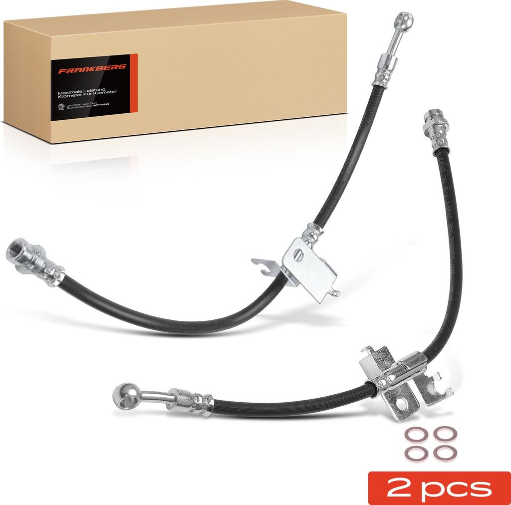 Frankberg 2x Bremsschlauch Bremsschläuche Hinten Links Rechts für Hyundai Accent 3 MC KIA Rio II JB