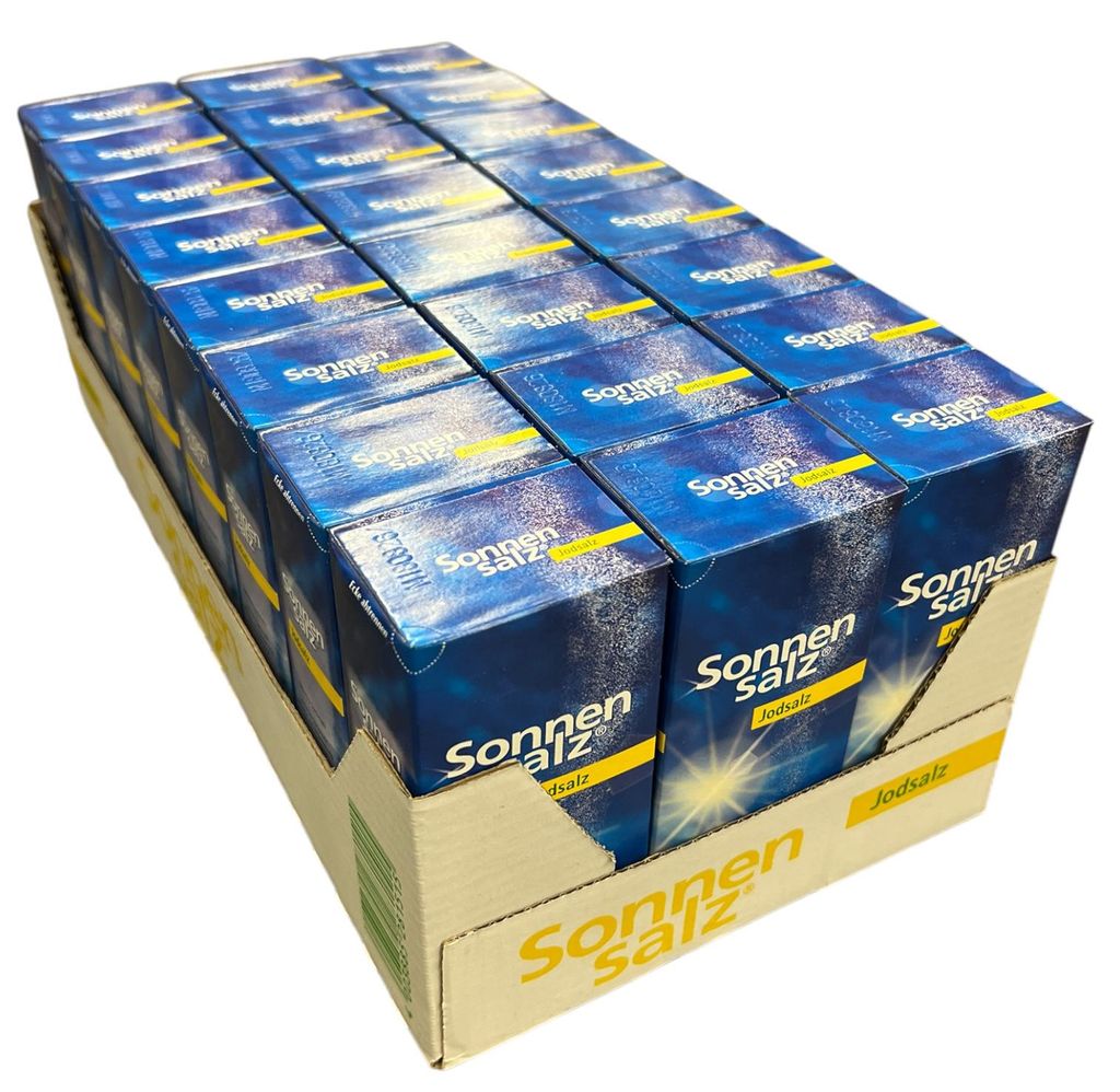24x Sonnensalz Jodsalz 500 g – feines Speisesalz mit Jod Produktbild 