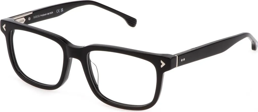 Lunettes Lozza VL4326 en Acétate Noir Brillant Taille 54 Confortables