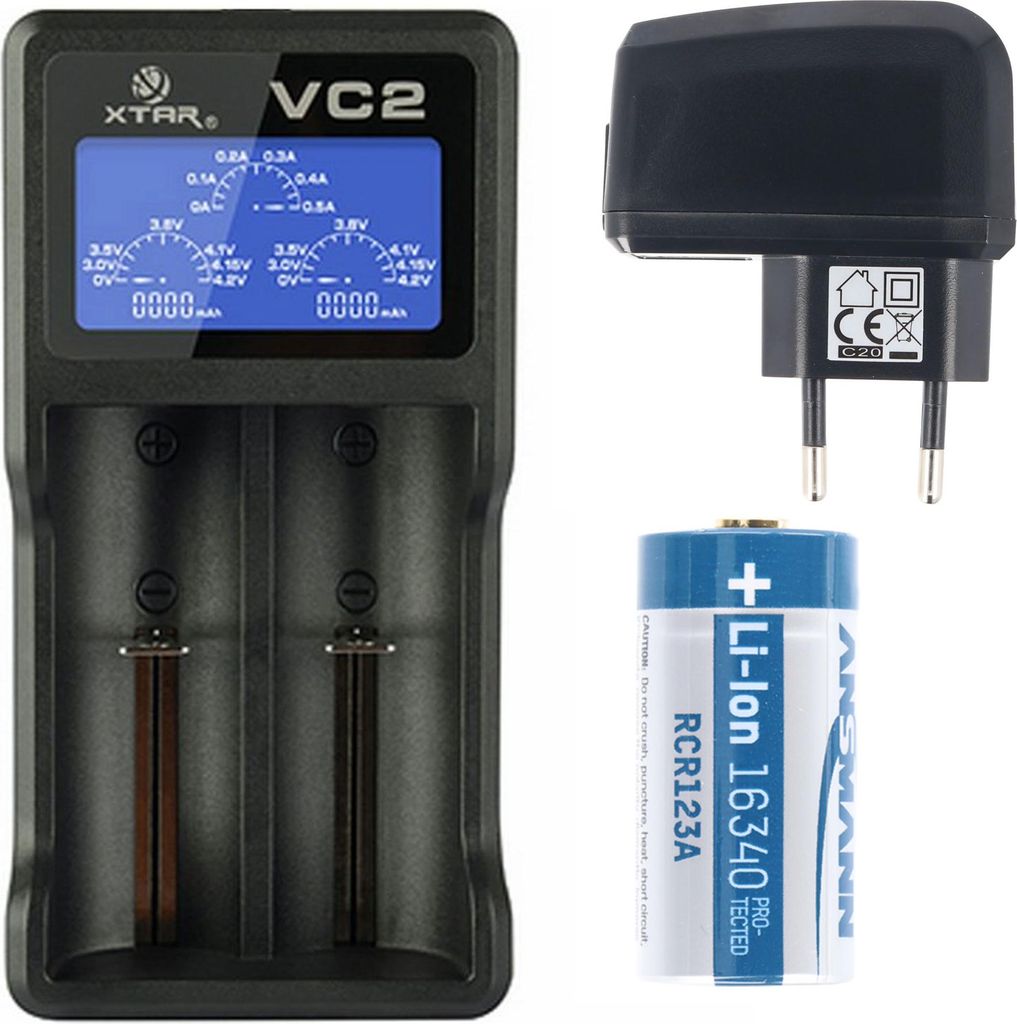 CR123A Akku passend für die FLIR Breach PTQ136 Wärmebildkamera Li-ion-Akku inklusive Ladegerät