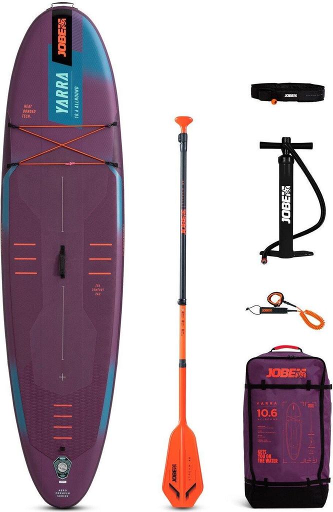 Jobe Aero Yarra SUP Board 10.6 Package Purple Stand up Paddle aufblasbar 320cm