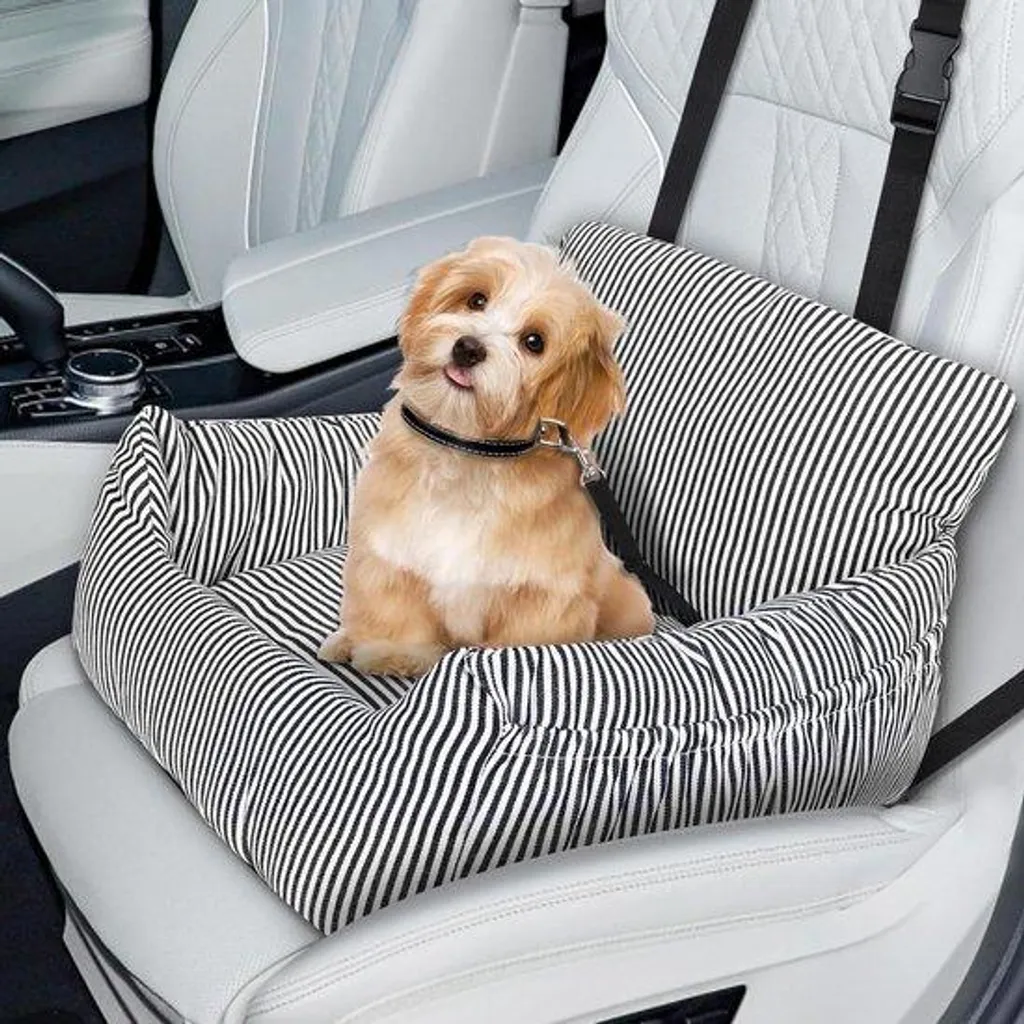 Panier de transport auto pour chien - Coussin sécurisé et organisateur