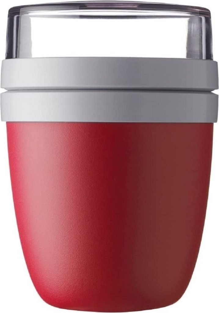 Mepal - Lunchpot Ellipse - Nordic Red/Rot – 500 ml praktischer Reisebecher, Joghurtbecher, To go Becher – Geeignet für Tiefkühler, Mikrowelle...