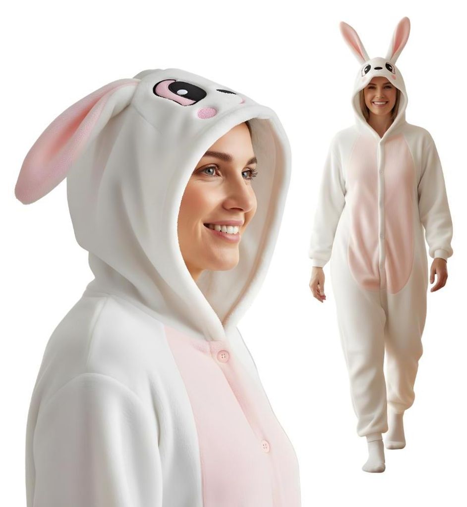 Piżama Onesie Kigurumi Kostium Przebranie Królik L: Zdjęcie produktu 