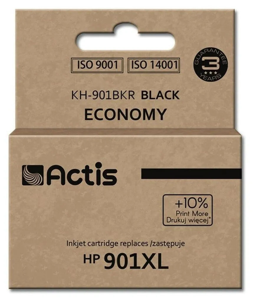 Cartouche Actis KH-901BKR 20ml Noire haute densité pour HP 901XL Office