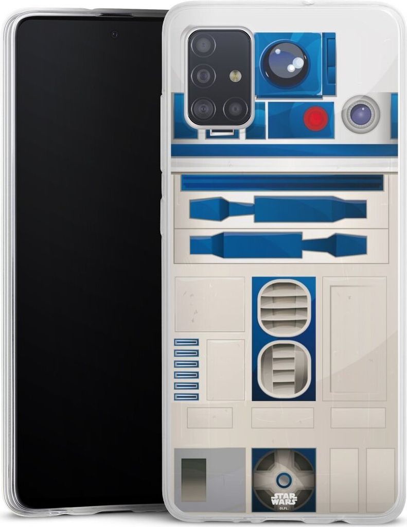 DeinDesign Slim Hülle für Samsung Galaxy A51 Silikon Case Ultra Dünn Handyhülle Fanartikel Star Wars R2D2