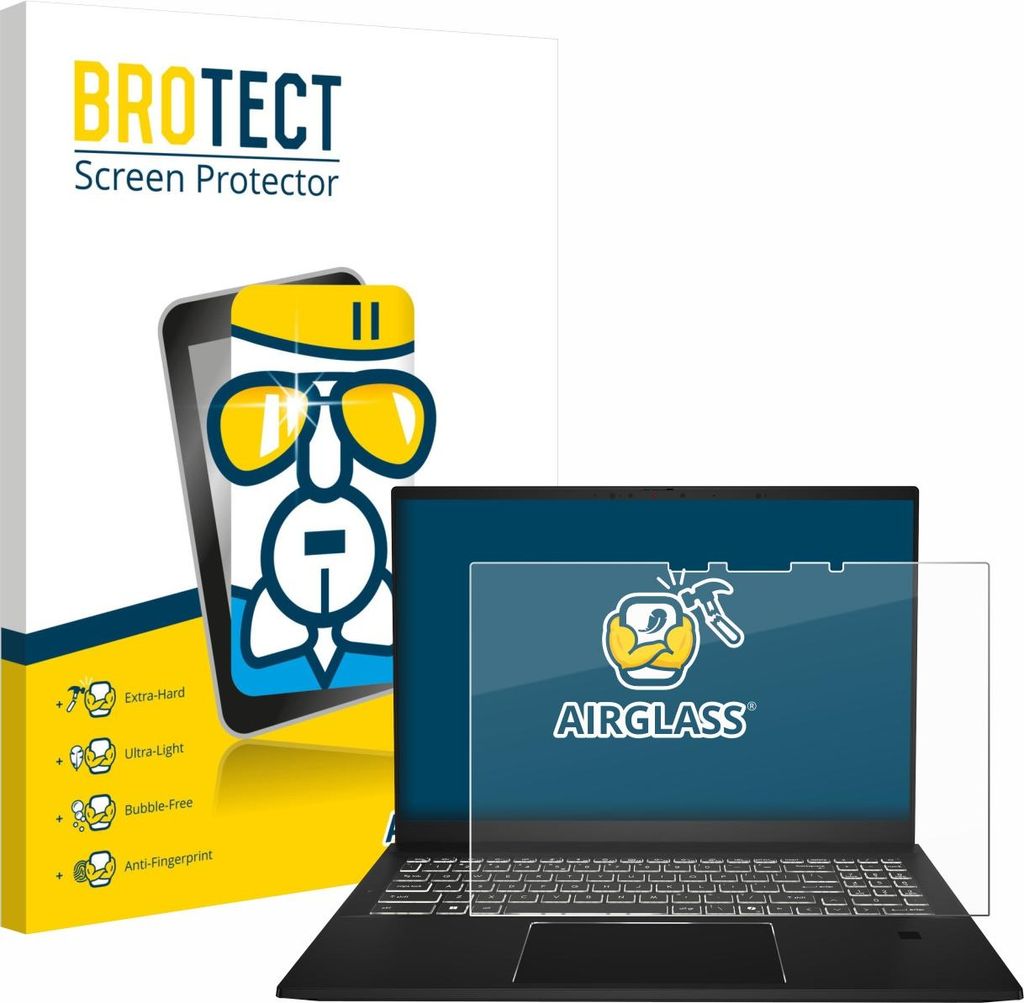 BROTECT Schutzglas für MSI Summit A16 AI+ Schutzfolie Panzer Folie Glas Display Schutz klar
