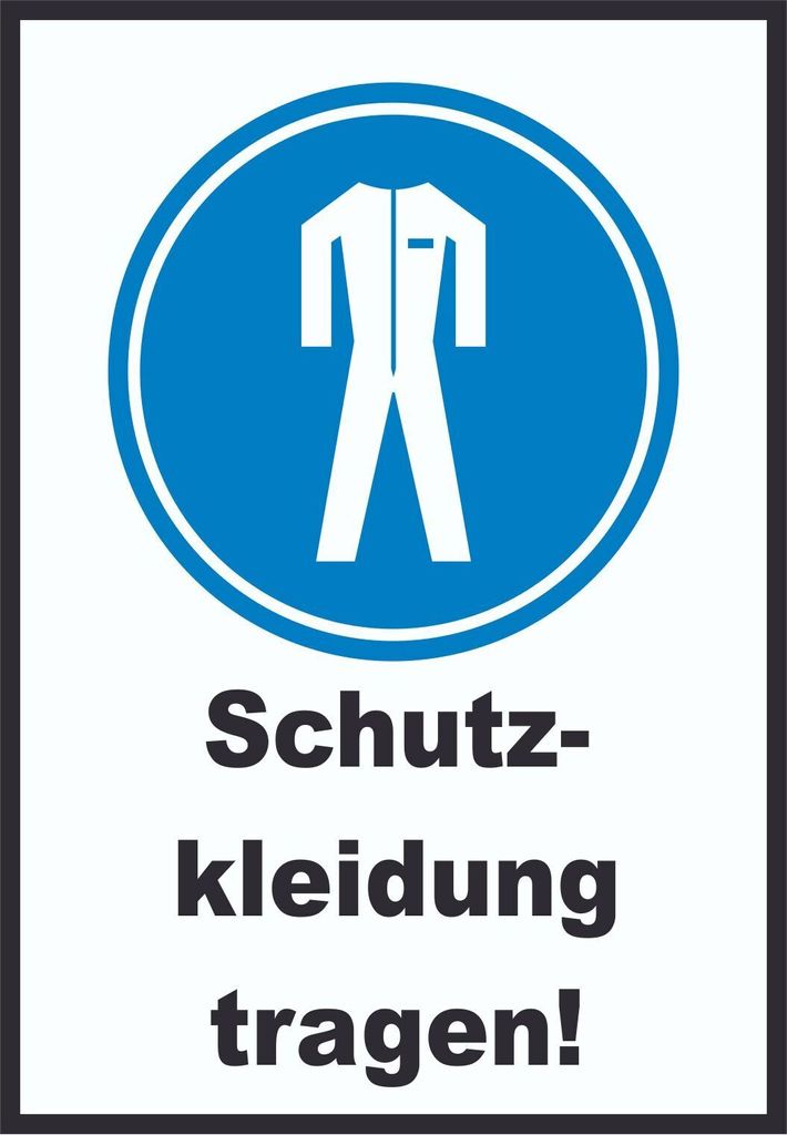 Schutzkleidung tragen Schild A2 (420x594mm)